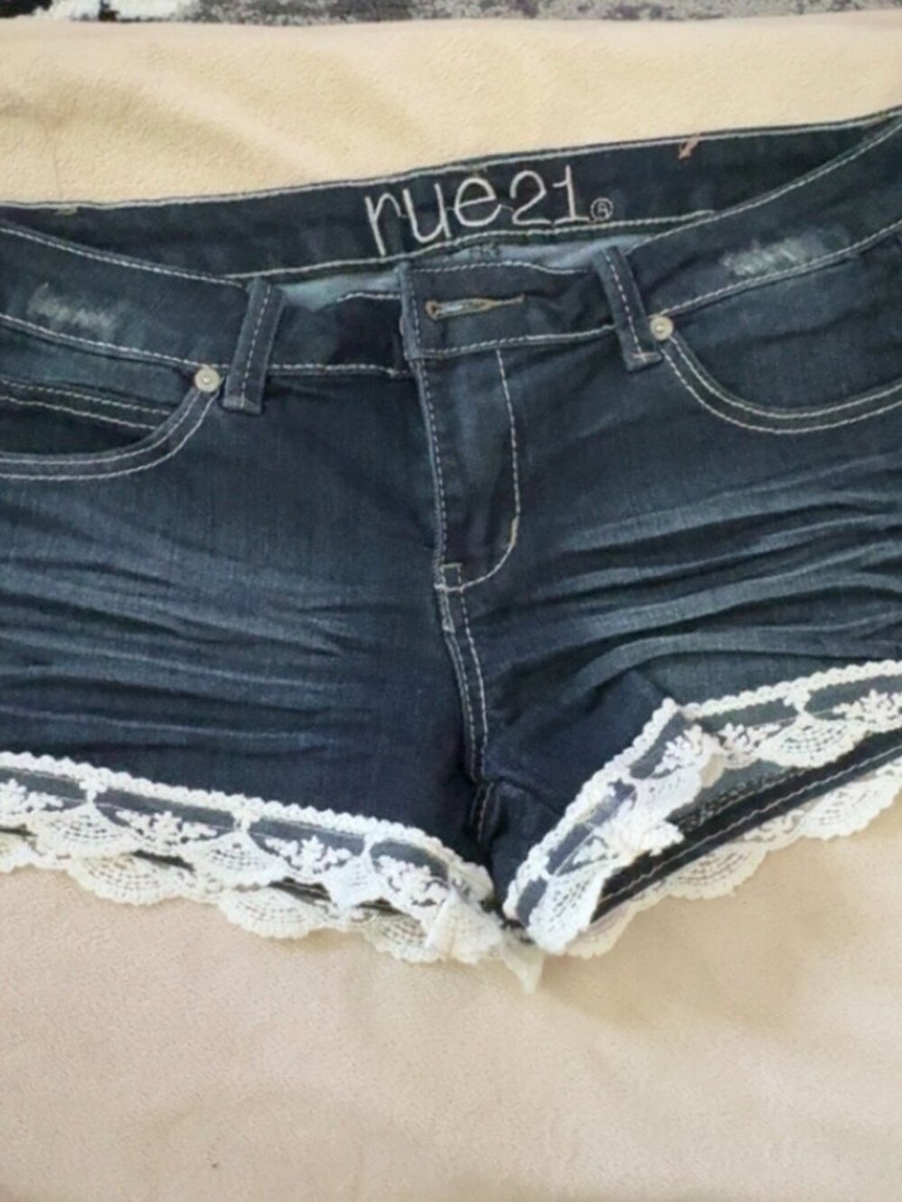 RUE 21 dark blue jean shorts